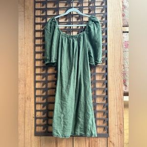 Etsy Dress Me Linen Lina Puff Sleeve Short Dress